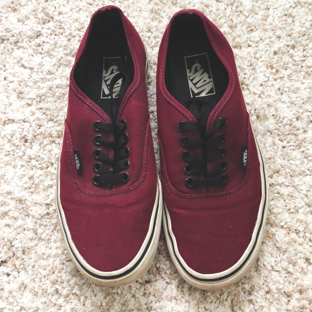 Maroon/Red Vans